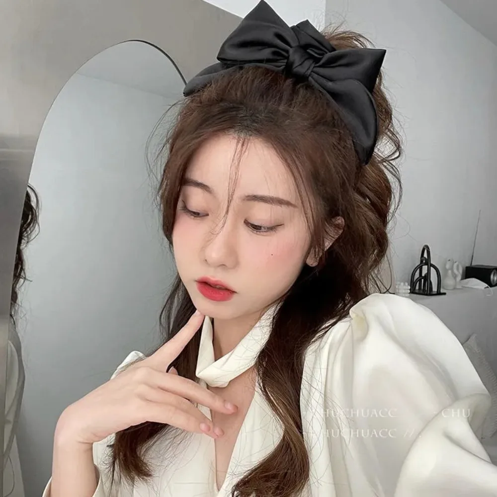 جديد القماش القوس الشريط الشعر التعادل Scrunchies القوس ذيل حصان عقال بلون إكسسوارات الشعر النساء