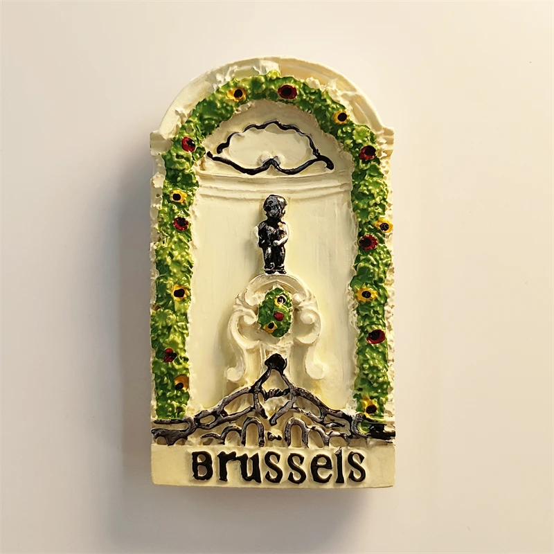 Belgium，Brussels，Manneken Pis，3D Stereoscopic，Tourism souvenirs，Resin painting，Decoration home，Refrigerator magnets