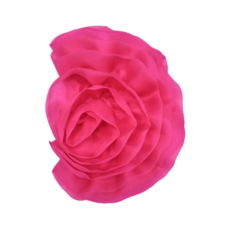 Handgefertigte große Blumen-Brosche aus Stoff, modische Anstecknadeln und Broschen für Frauen, Hochzeit, Party, Abzeichen, Schmuckzubehör – Detail 3