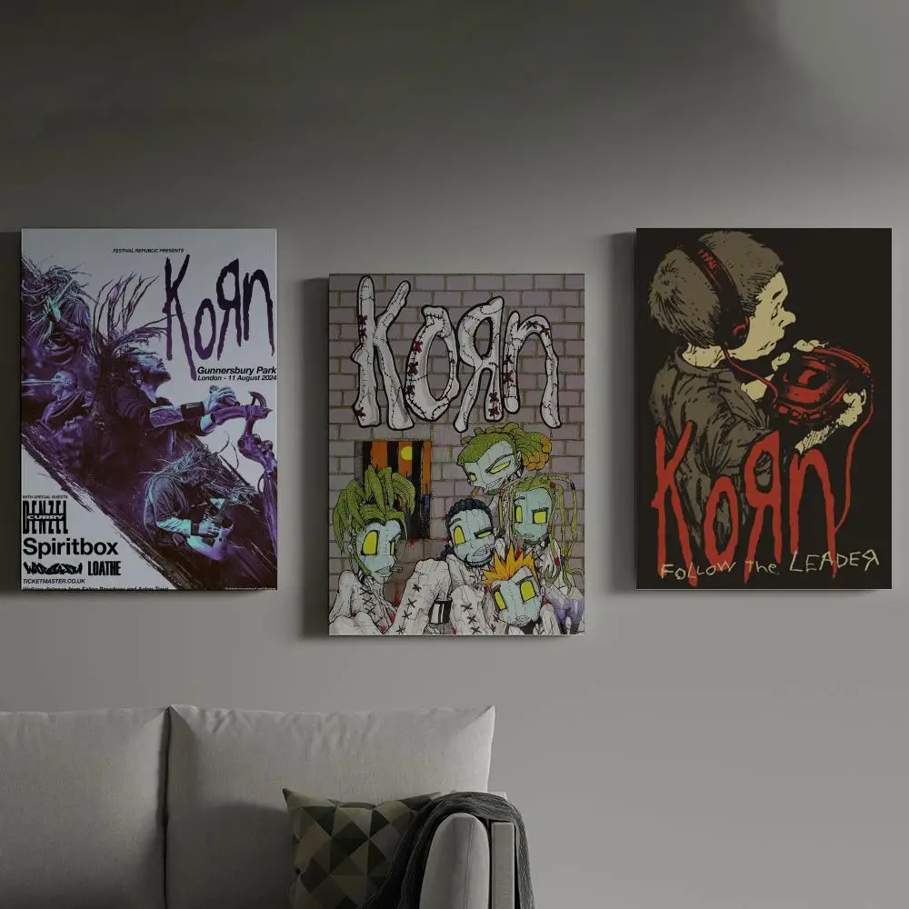 

Korn Rock Band Music Poster Prints Canvas Painting Wall Art Picture Living Room Home Decor Tracklist Music Album Cover