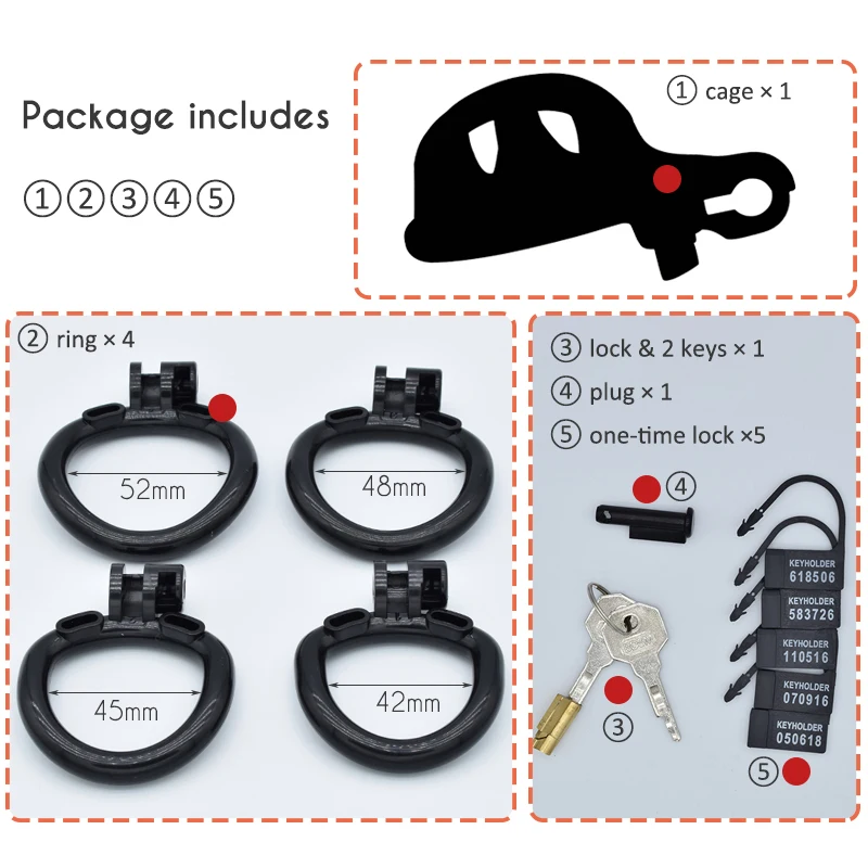 2026 New Pink Flat Chastity Lock Ascetic Escape Proof Chastity Cage with 4 Size Rings Adult Erotica Male Gay Sex Toys 18+ 정조대 view 5