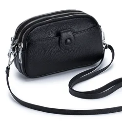 Kadınlar için Crossbody çanta hakiki deri kadın cep telefonu çantası Mini bayanlar bir omuz Messenger çanta prim inek deri