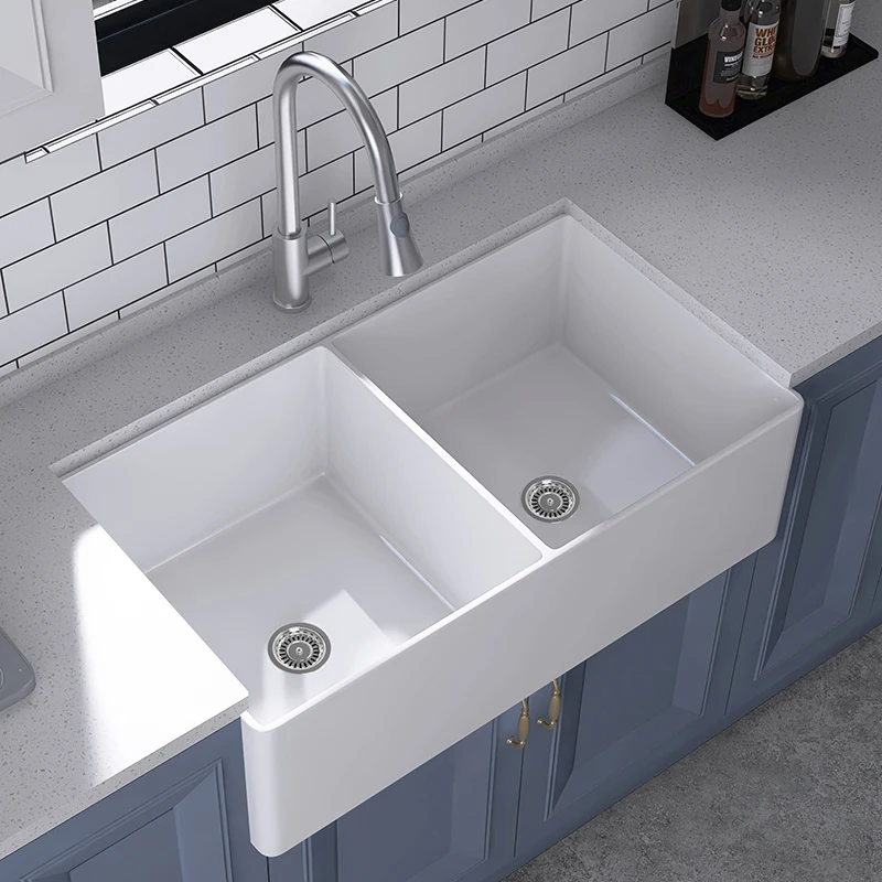 

Ceramic sink Large vegetable basin Vegetable Single double Dishsink embedded in under-counter basin Kitchen