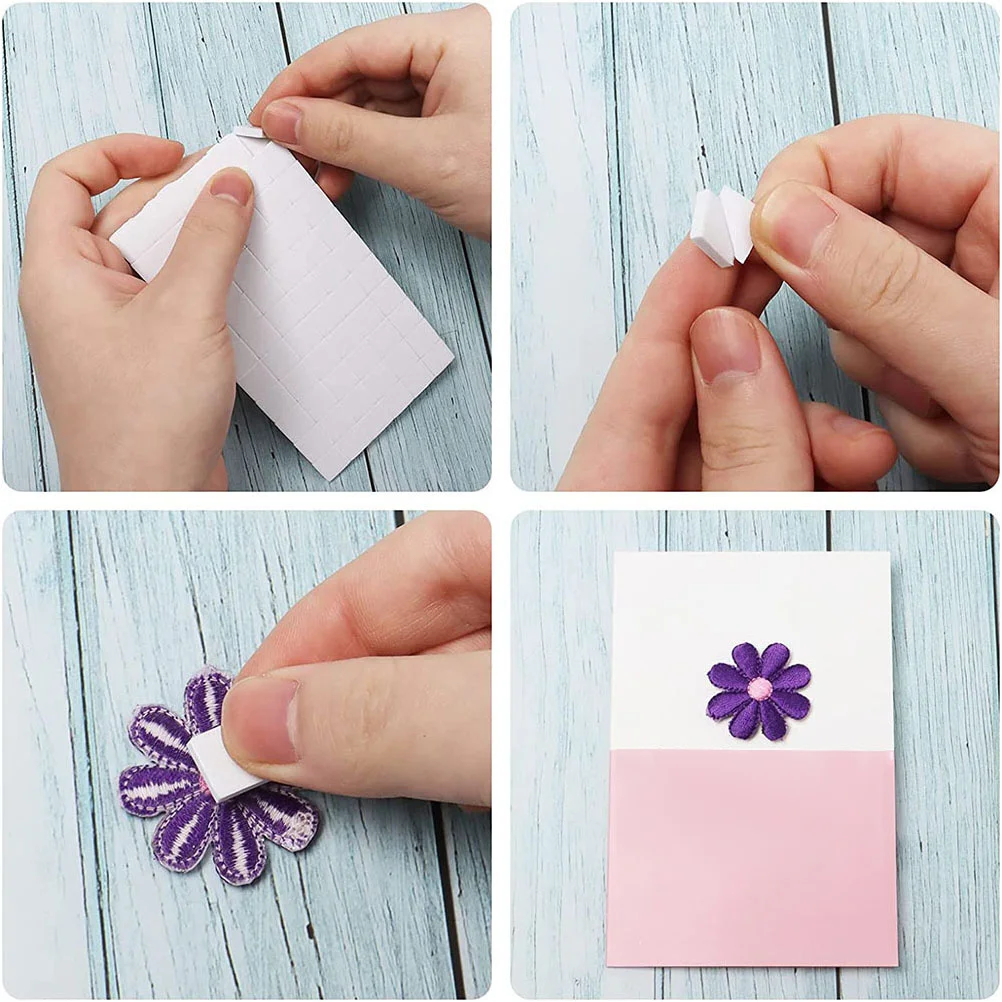 

8pcs 8 Sheets Adhesive Squares For Crafts White Sticky Foam Sheets Double Sided Tape Mounting Craft Supplies Foam Dots