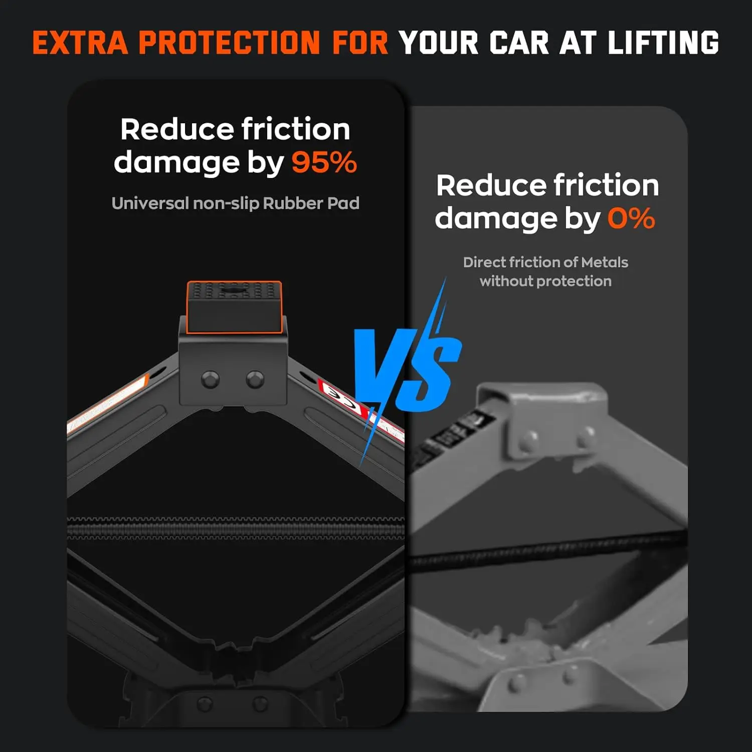 Kit universal de cric para carro de tesoura de 2 toneladas com chave de talão para SUV/MPV