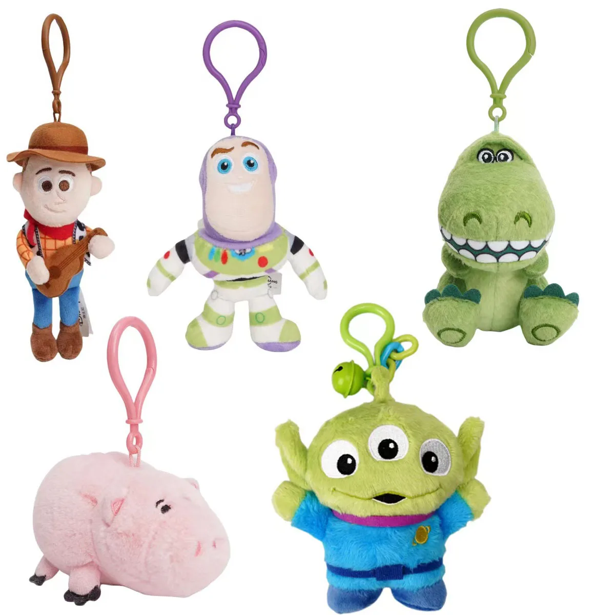 

Toy Story Plush Keychain Cute Woody Buzz Lightyear Bag Accessories Rex Hamm Bag Pendant Lots-o'-Huggin' Bear Doll BIrthday Gift