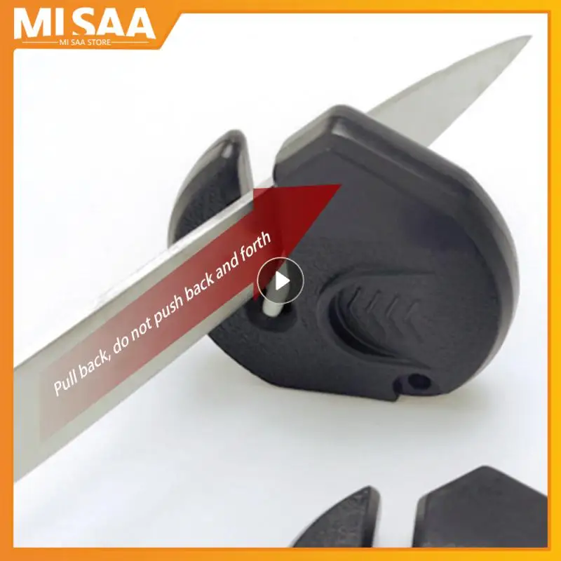 Portable Knife Sharpener Portable Outdoor Handheld Knife Sharpener Fishing Hunting Fillet Compact Plastic Portable Keychain Tool