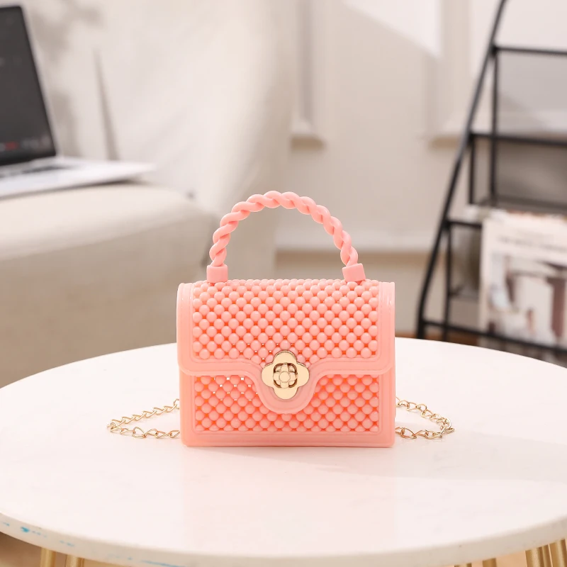 Fashion Jelly Bags Shoulder Bags Female Korean Style New Hollow Out Chain Bag Leisure Versatile Trend Handheld Bag Crossbody Bag