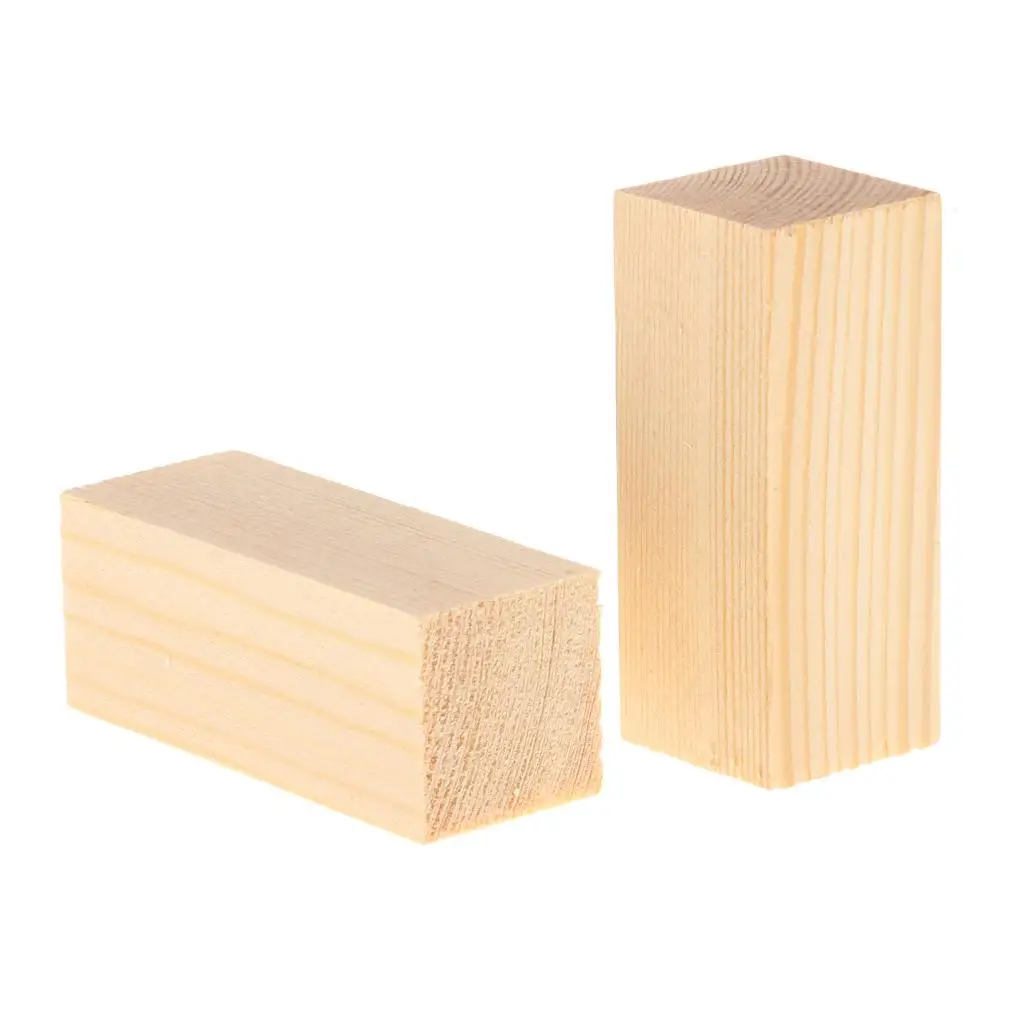 10/5 pièces blocs de bois tiges bâtons 5/8/10 cm hauteur sélection 20x20mm modélisation