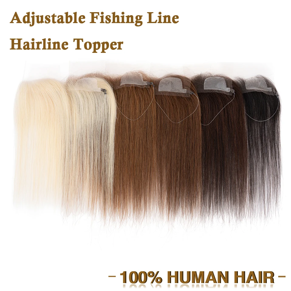 13X2 بوصة المنسوجة يدويا الشعر البشري الدانتيل أمامي للنساء Receding خط الشعر توبر الجبين شعري مع تعديل خط الصيد #6