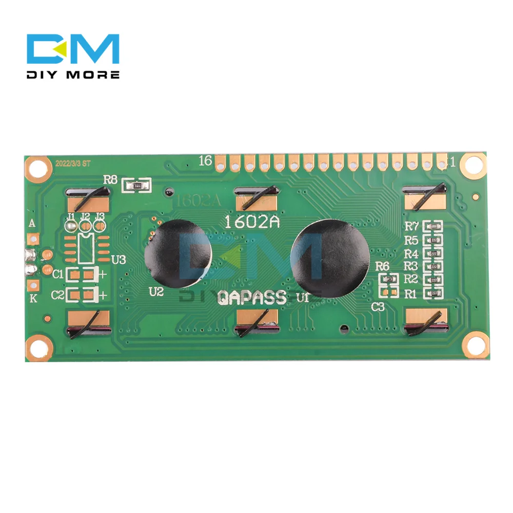 LCD1602 LCD Display Module 5V Gray Screen with Black Characters on White Background 16x2 Character LCD Monitor LCM1602A