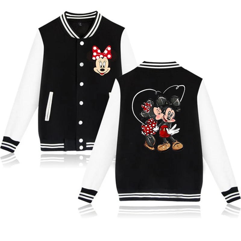 Hoody Children Baseball Jacket Cartoon Anime Disney Mickey Minnie Mouse Hoodie Clothes Kid Girl Boy Jackets Sweatshirt Baby Top