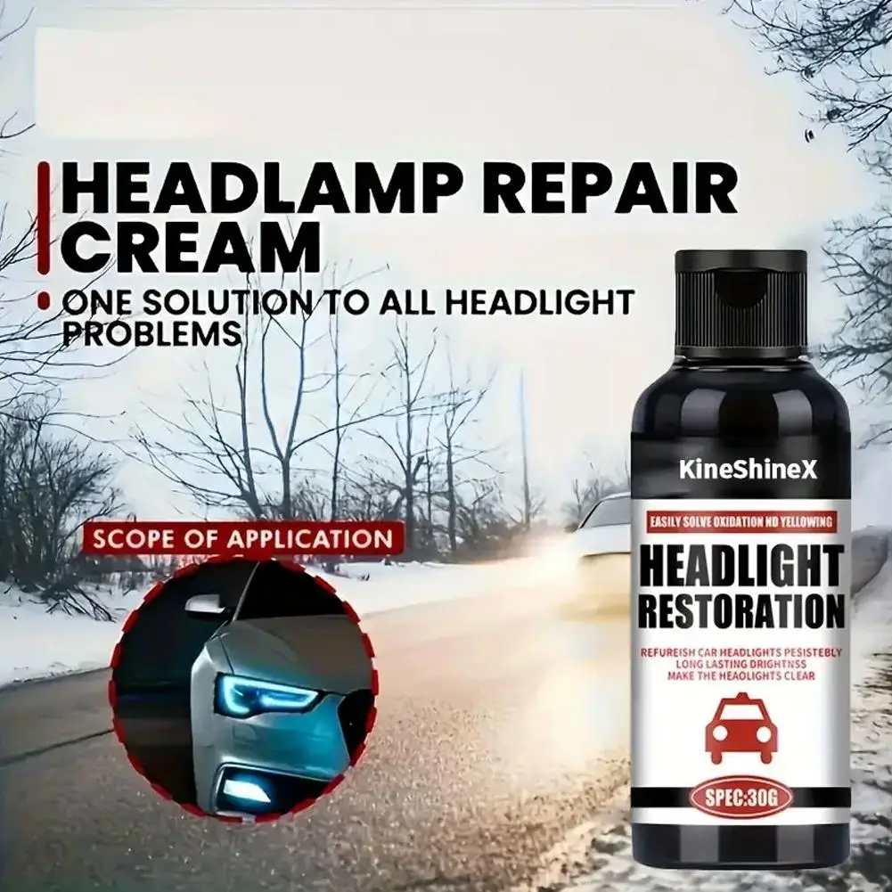 Car Headlight Repair Paste Ceramic Headlamp Restoration Yellowing Clarity Removes Automotive Premium Oxidation Restores Too T6I7
