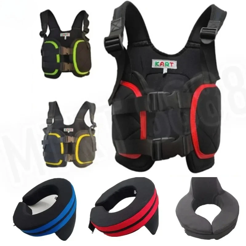 Attrezzatura per l'equitazione del club di kart Bambini adulti Go Kart Protezione per il collo Protezione per il collo Armatura da corsa Protezione per il torace Cuscinetti protettivi per costole
