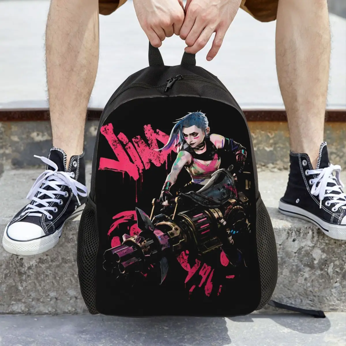 Arcane Jinx Game GérLover Sac à Dos pour Petit Enfant, Sacs à Dos de Maternelle Kawaii, Sac d'École, Cadeaux pour Garçons et Bol, Tout-Petit