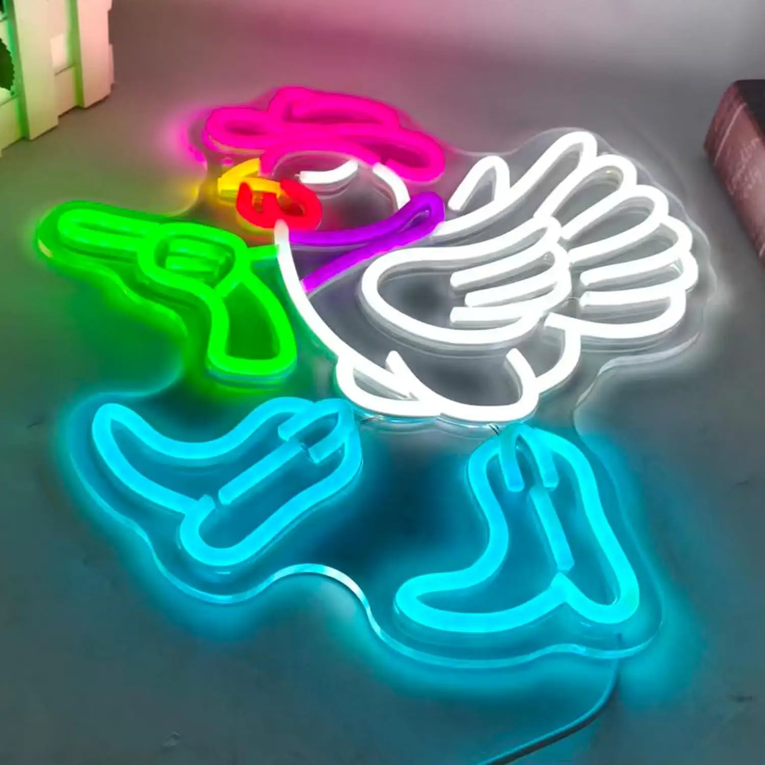 Western Cowboy Chicken Neon Sign USB Dimmable LED Light For Bar Garage Game Room Man Cave Wall Decoration Night Light Gifts view 5