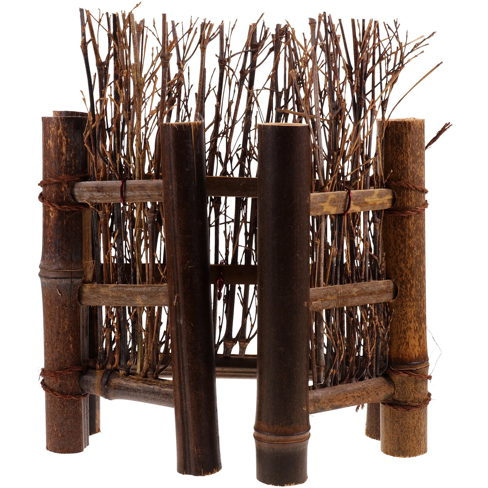 

Mini Bamboo Fence Small Screen Micro Landscape Decoration Bonsai Ornament Tea Ceremony Desktop Decor Photo Prop