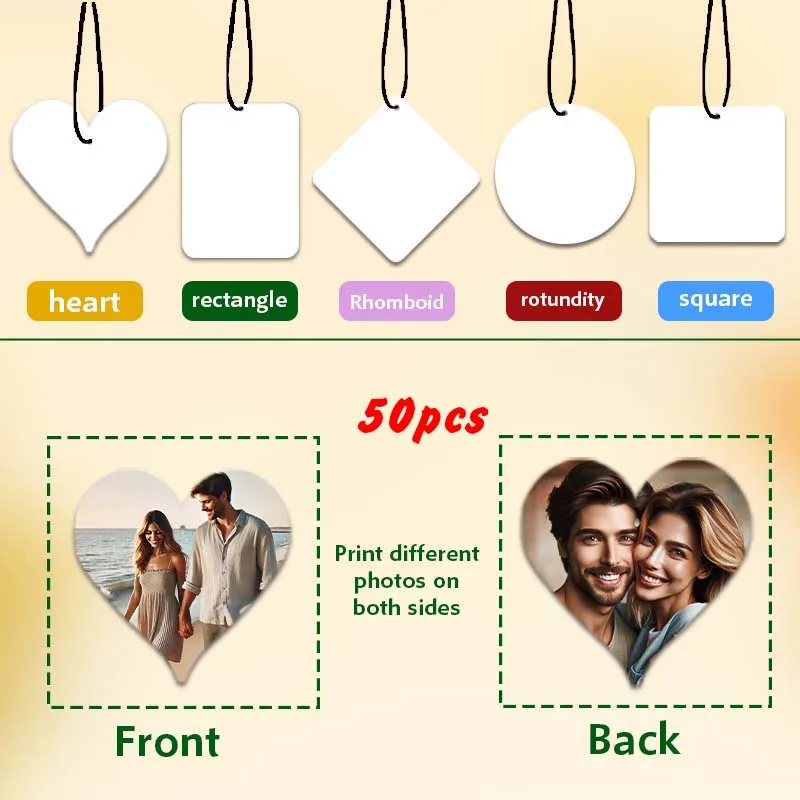 

50pcs Custom Photo Car Air Freshener Paper Scented Chips, Long-lasting Fragrance Personalized Gift Car Decoration