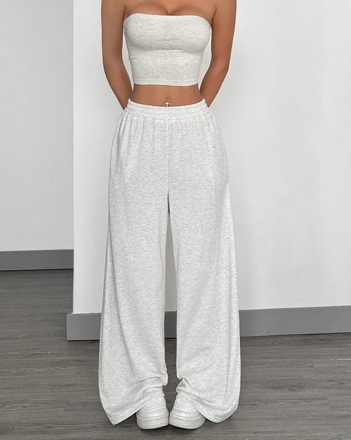 화이트 와이드 레그 팬츠 여성용 가을 시퀸 패치워크 파티웨어 클럽 자카드 쉐이프드 폴리시드 텍스처드 새시 비딩 엠보싱