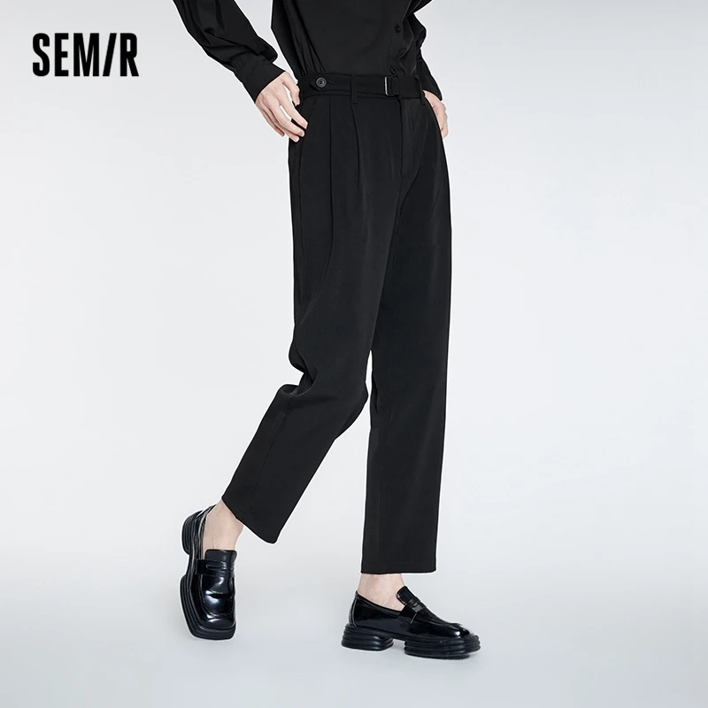 Semir Casual Pants Women Drape Suit Pants 2022 Early Autumn New Girls' Tapered Pants Commuter Black