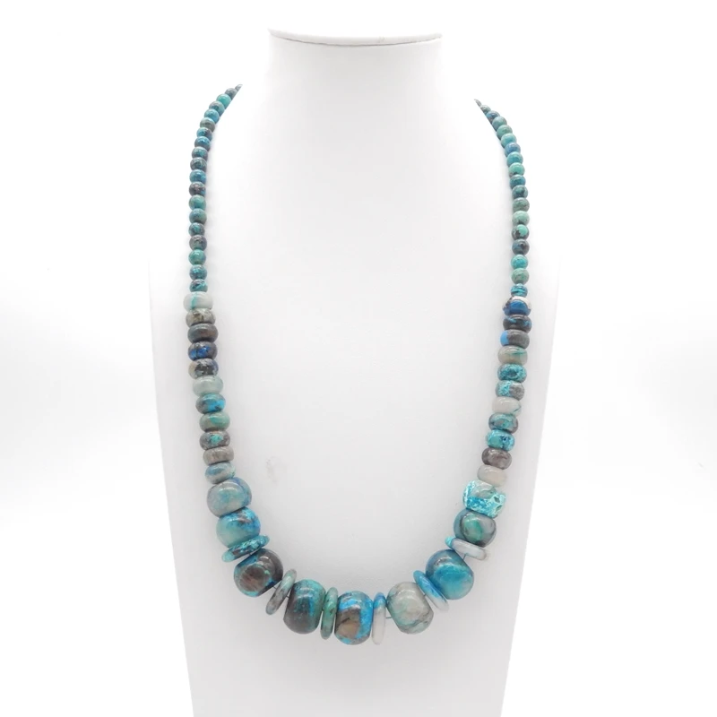 Handmade Chrysocolla Pendants Genuine Natural Stones Beads Unique Vintage Style for Jewelry And DIY Earring Beads