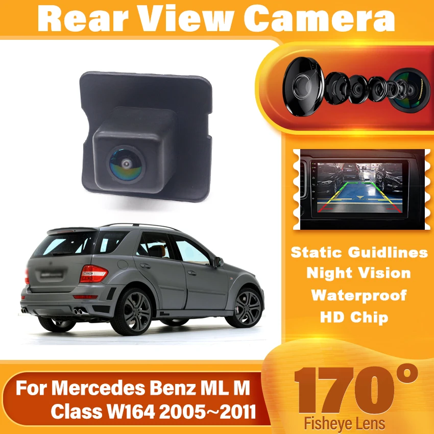 170° Car Rear View Camera For Mercedes Benz M ML GL R Class W164 X164 W251 280 300 350 450 500 CCD HD Night Vision Backup Camera