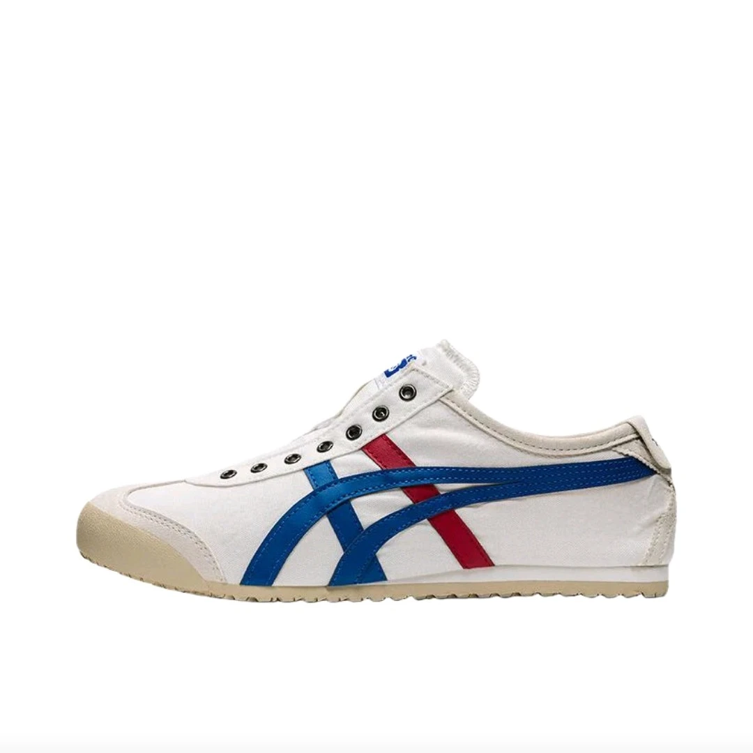

Onitsuka Tiger MEXICO 66, мужская и женская обувь для скейтбординга, кроссовки в классическом стиле, белый/синий/красный