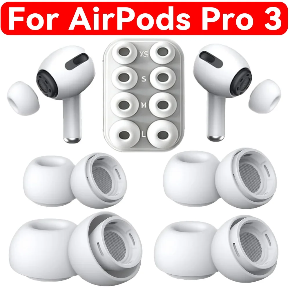 4-12 paires d'embouts en silicone pour AirPods Pro 3, kit d'accessoires de remplacement, embouts d'écouteurs à réduction de bruit pour AirPods Pro3