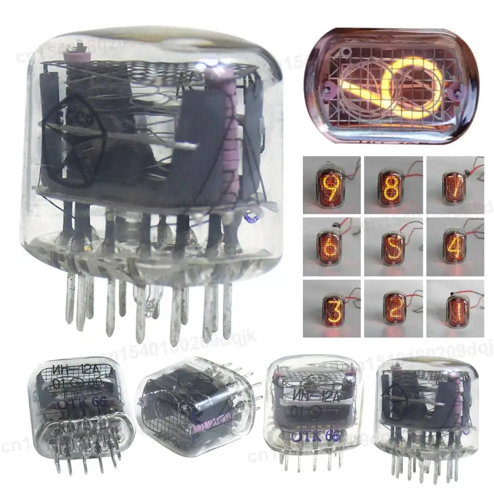IN-12 IN12 Glow Tube with Decimal Point Digital Tube Nixie Tube Clock Glow Tube for Glow Clock Nixie Digital LED Clock DIY Part