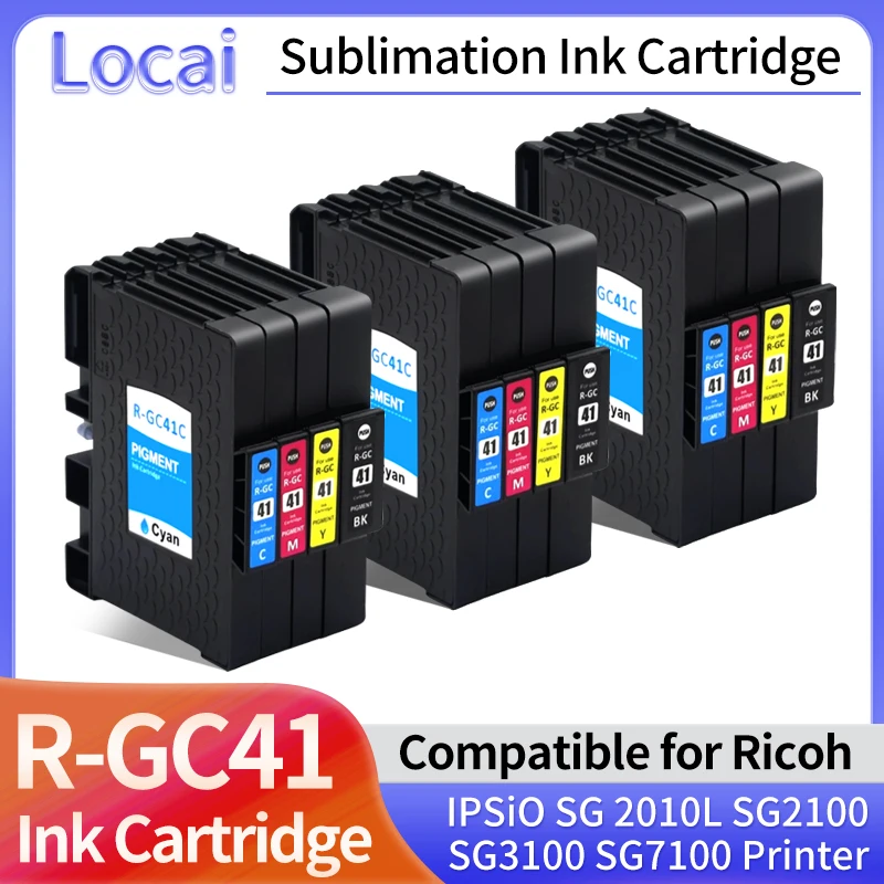 1~3set GC41 R-GC41 sublimation ink cartridges Ricoh IPSiO SG7100 SG3110 SG3110dnw SG2100 SG2010L SC3100 SG3120sf SG3200 SG2200