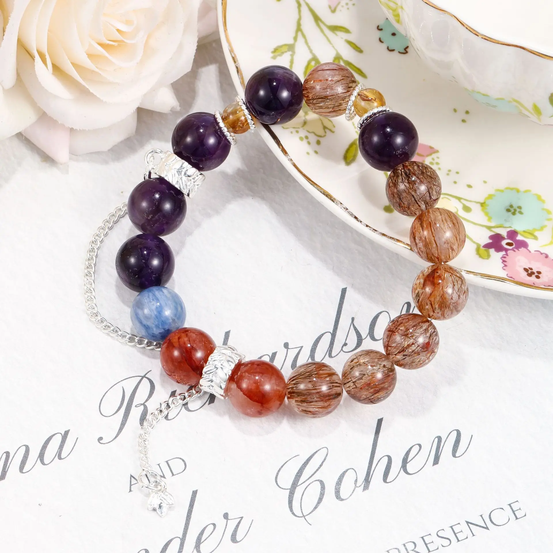 

Rebirth Of The Legitimate Daughter Design Natural Black Gold Super Yellow Tower Crystal Bracelet For Women With High End Lucky