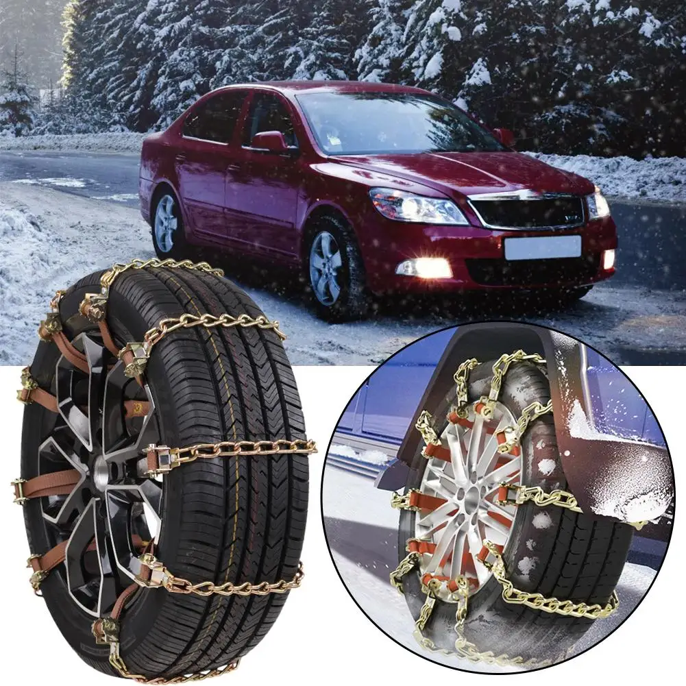 AIVC Anti-Skid Snow Chains For Car Motorcycles Winter And Bad Terrain Wheels Anti-slip Emergency Universal Lockout Artifact