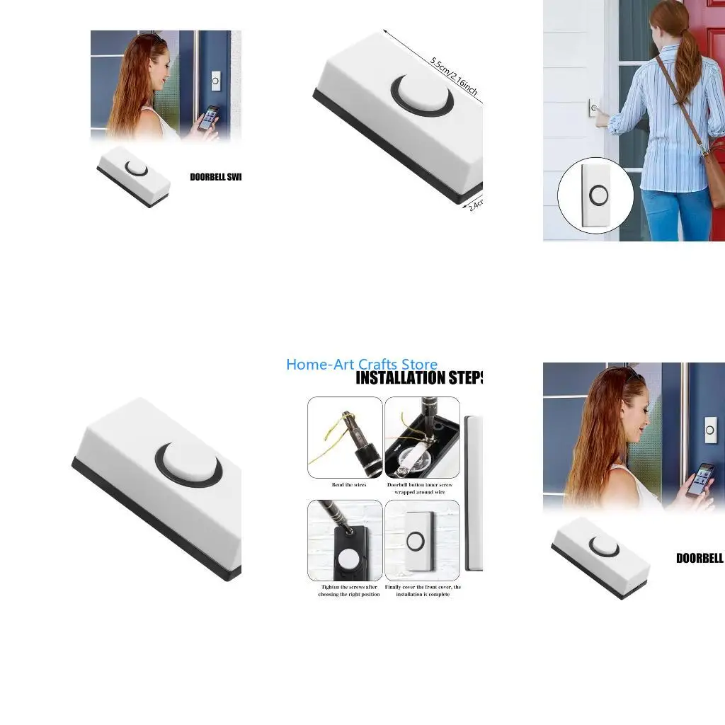 Y3NA Wiring Door Bells Push Buttons With Screws Plastic Hard Wiring Press Button