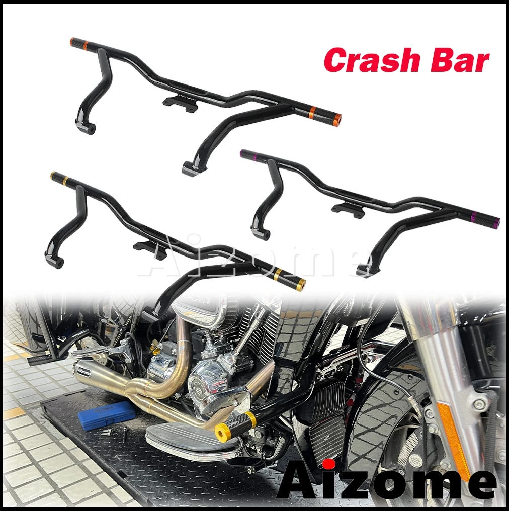 

Motorcycle 1-1/4" Crash Bar Engine Guard For Harley Touring CVO Street Glide FLHXSE 15-23 Road King FLHRSE6 14 Highway Crash Bar