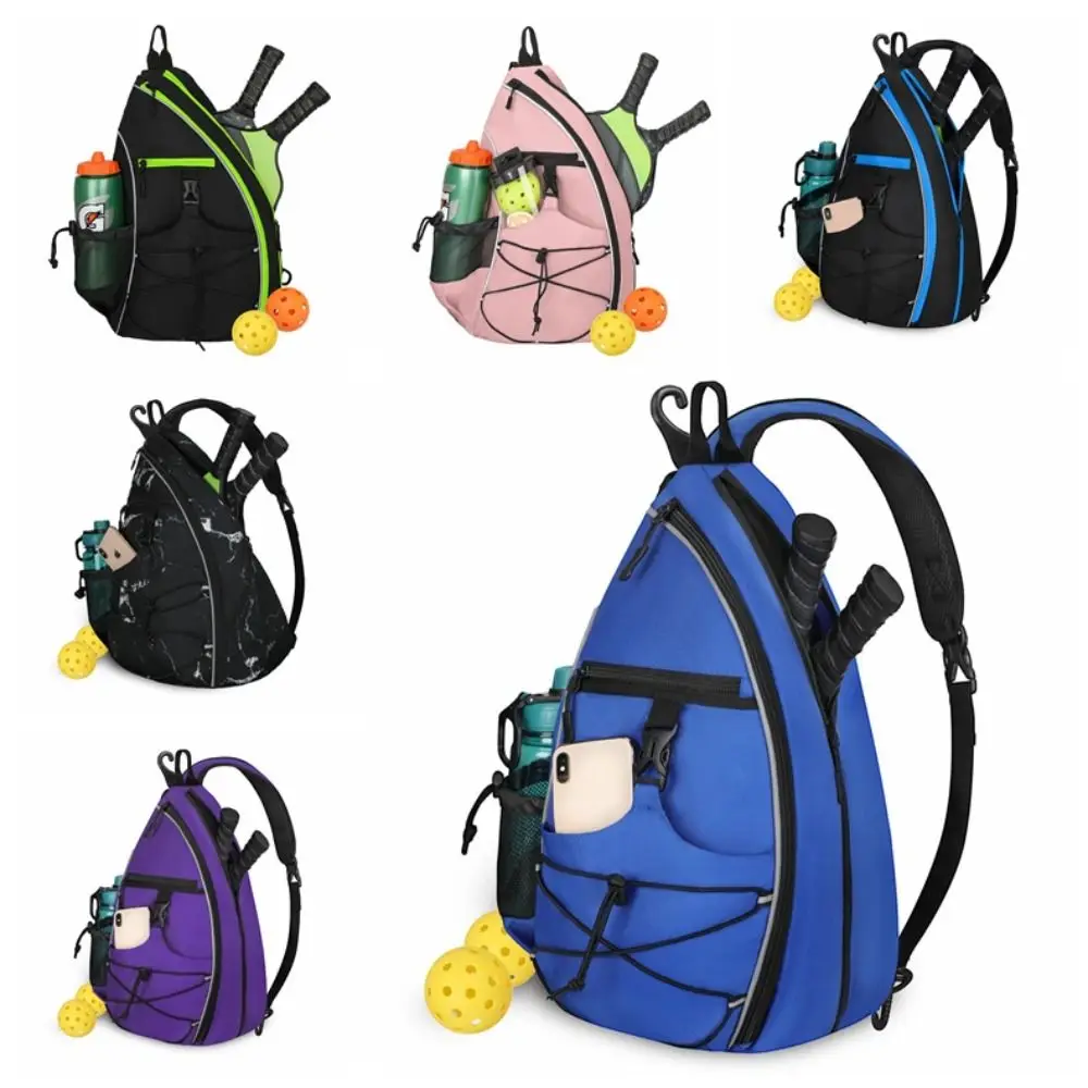 

Большая вместительная сумка для пиклбола с крючком для забора, легкий рюкзак для пикл-мяча, регулируемая защитная карманная сумка на ремне для женщин и мужчин