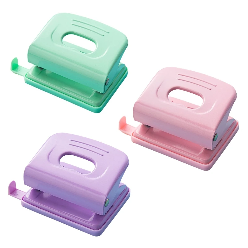 2-Hole Punch Paper Puncher with Adjustable Alignment Guide Ruler Chip Tray 20 Sheets Capacity for Paper Photo Cardstock 24BB