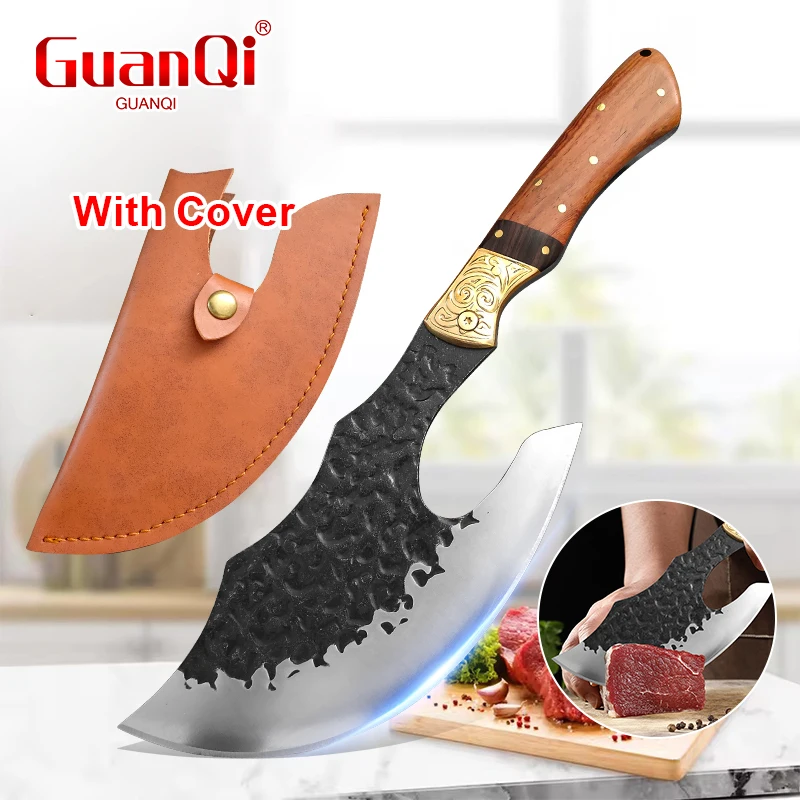 Heavy Knife Sharp Blade Cutting Bones Cleaver Chicken Meat Vegetables Kitchen Knives Chef Cooking Utility Barbecue Butcher Knife