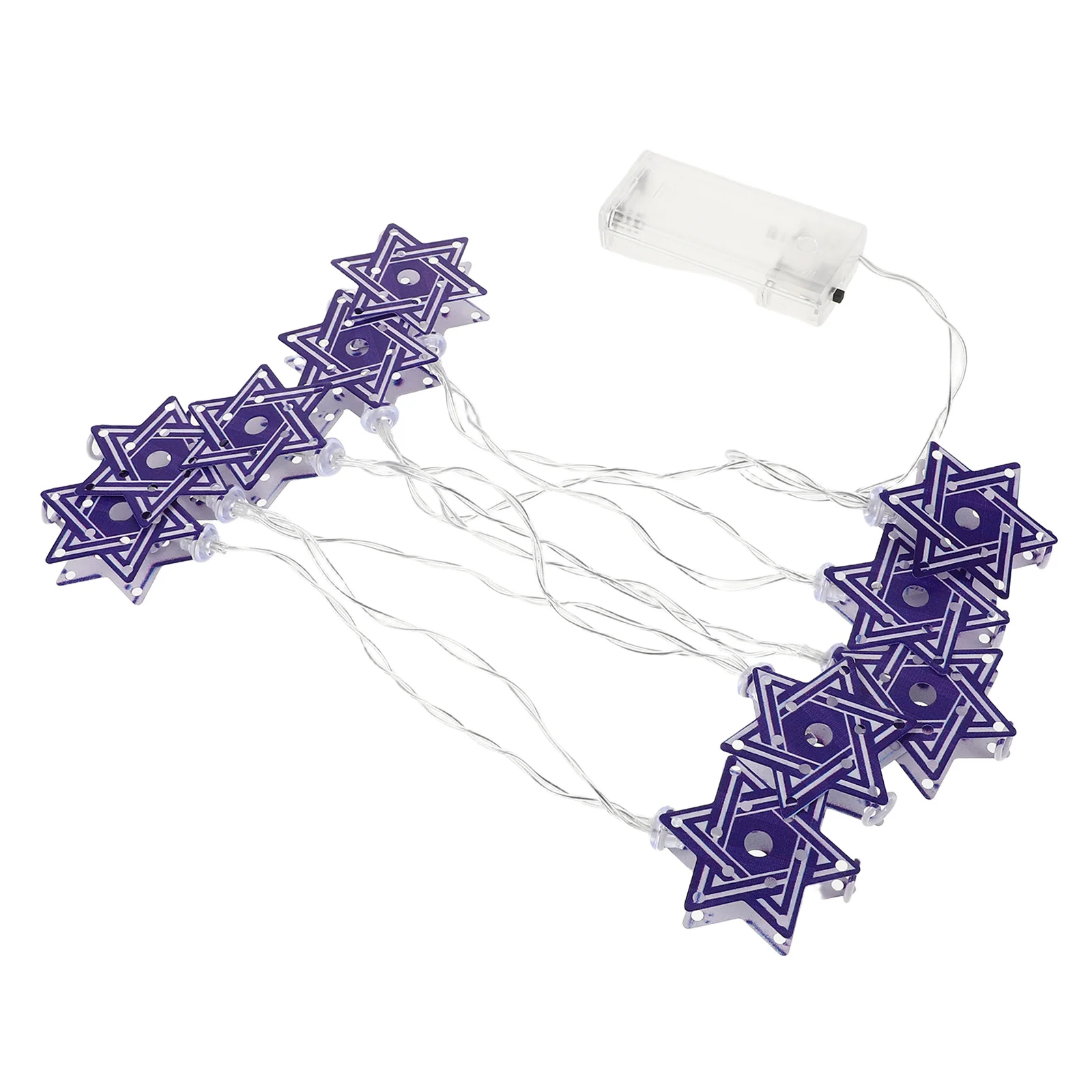 LED نجمة داود سلسلة أضواء أزرق أبيض مهرجان يهودي ديكور في الهواء الطلق داخلي هانوكا الاحتفال نجمة داود سلسلة أضواء #2