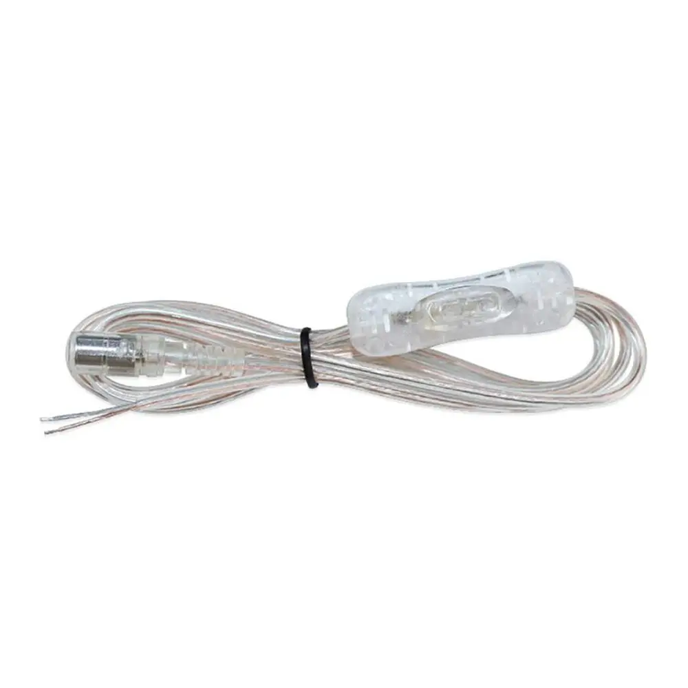 1Pcs 2M DC Power Cord 5V 12V 5.5x2.1mm DC Extension Cable Male To Female On Off Button Switching Cable for LED Strip Light