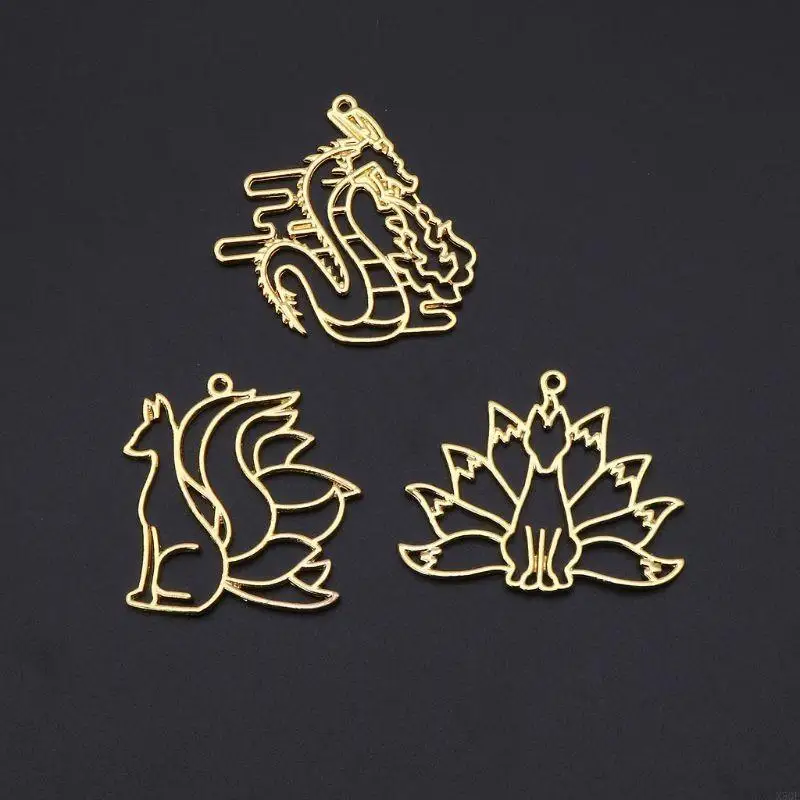 3pcs Dragon Frame Resin epoxy trasing silicone mold diy craft home motion