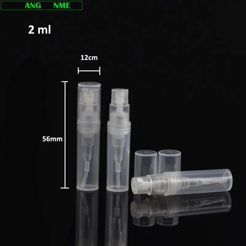 

Флаконы-атомайзеры пластиковые для косметики, 2 мл, 100 шт., прозрачные, для крема для ухода за кожей, для вечеринок