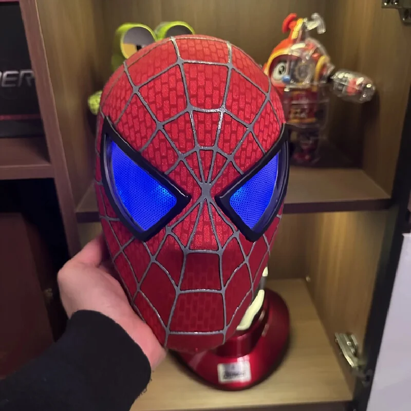 Superhero Spider-Man Helmet First Generation Toby Maguire Blink Glow Remote Control Role-Playing Mask Adult Collection Toys view 4
