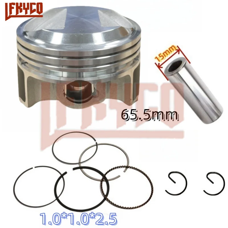 Motorcycle Engine Part Cylinder Bore 65.5mm High Compression Piston Ring Kit For Honda CRF230 CRF230F CRF230L CG200 Big To CG230