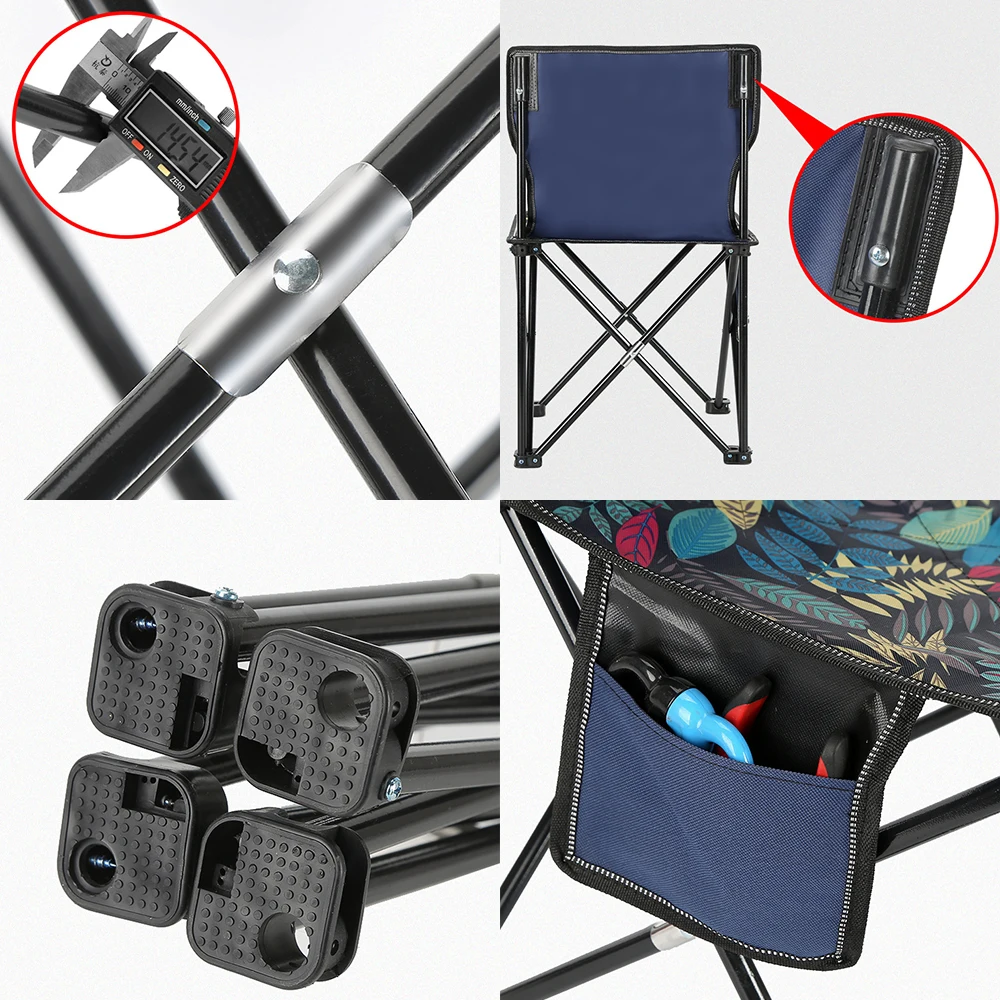 Outdoor Folding Chair Portable Camping Chair Lightweight Backpacking Chair for Garden Patio Backyard BBQ Beach Picnic Fishing