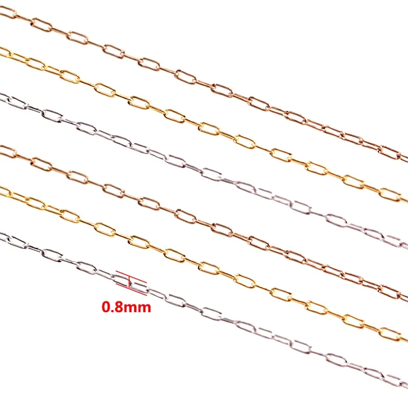 2M Stainless Steel Gold Chain Thin Beading Cable Chain for needlework DIY Bracelet Necklace Jewelry Making Supplies Wholesale