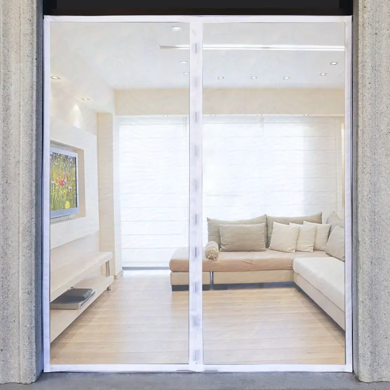 TYMF White Magnetic Window Mosquito Net Screen Customized size Fiberglass Mesh Insect Removable Washable Pet Door Touring Car