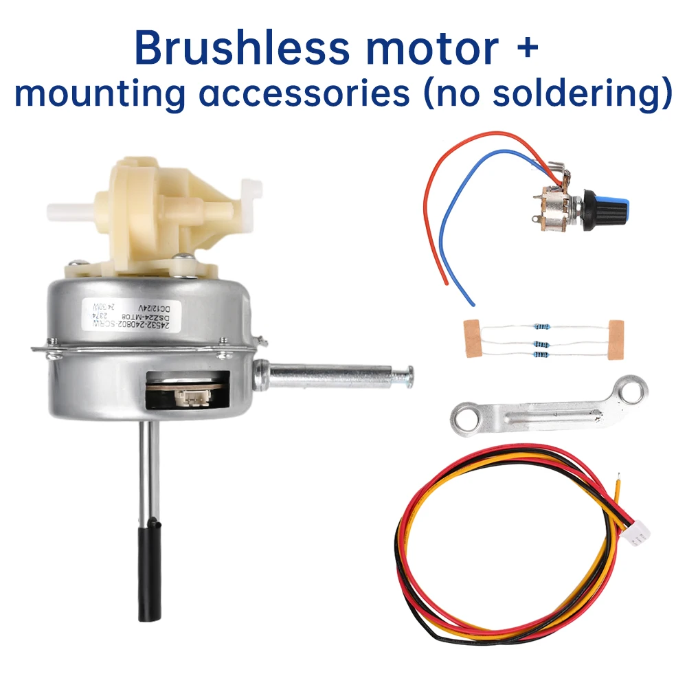 DC9-28V Bürstenloser Motor 28W 1450 U/min Schwenkkopf-Lüftermotor Geräuscharm Doppellager Tischventilator Wandmontierter Lüftermotor – Detail 12