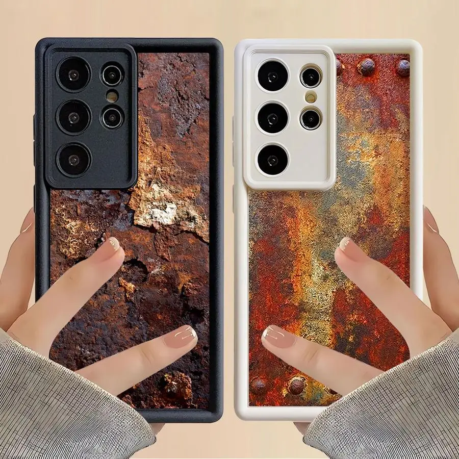 تصميم نمط تقليد الحديد الصدأ الحال بالنسبة لسامسونج غالاكسي S24 زائد S25 حافة S25 الترا S22 S24Ultra S23 FE S20FE S21 لينة #4