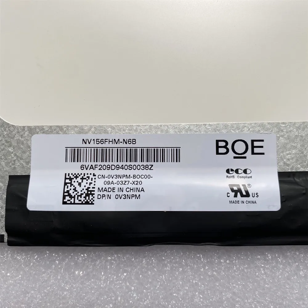 Imagem -04 - para Dell Precision 15 3561 5510 Tela Lcd do Portátil 15.6 Polegada 30pin Nenhum Toque dp n 0v3npm V3npm Nv156fhm-n6b