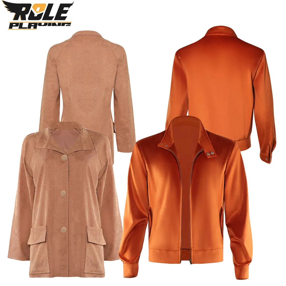 

Joyce Byers Cosplay Brown Coat Steve Red Brown Jacket Costume TV Stranger Disguise Outfit for Men Halloween Carnival Party Suit